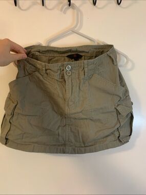 NOBO Olive Green Cargo Mini Skirt